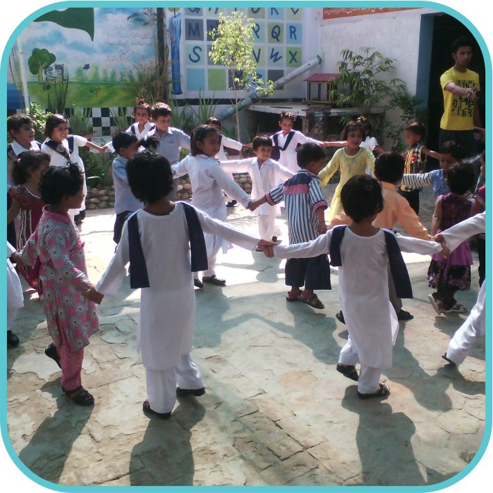 Children playing together at Nazriya School System